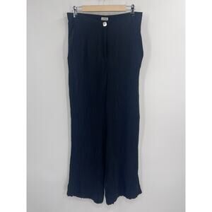 Jason Wu Black Crepe Wide Leg High Waisted Trousers Large Capsule Minimalist